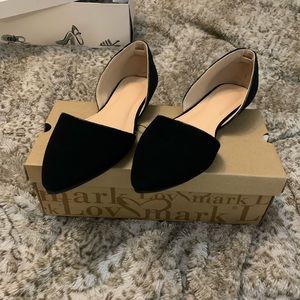 Black D’orsay Flat Shoes. Size 7